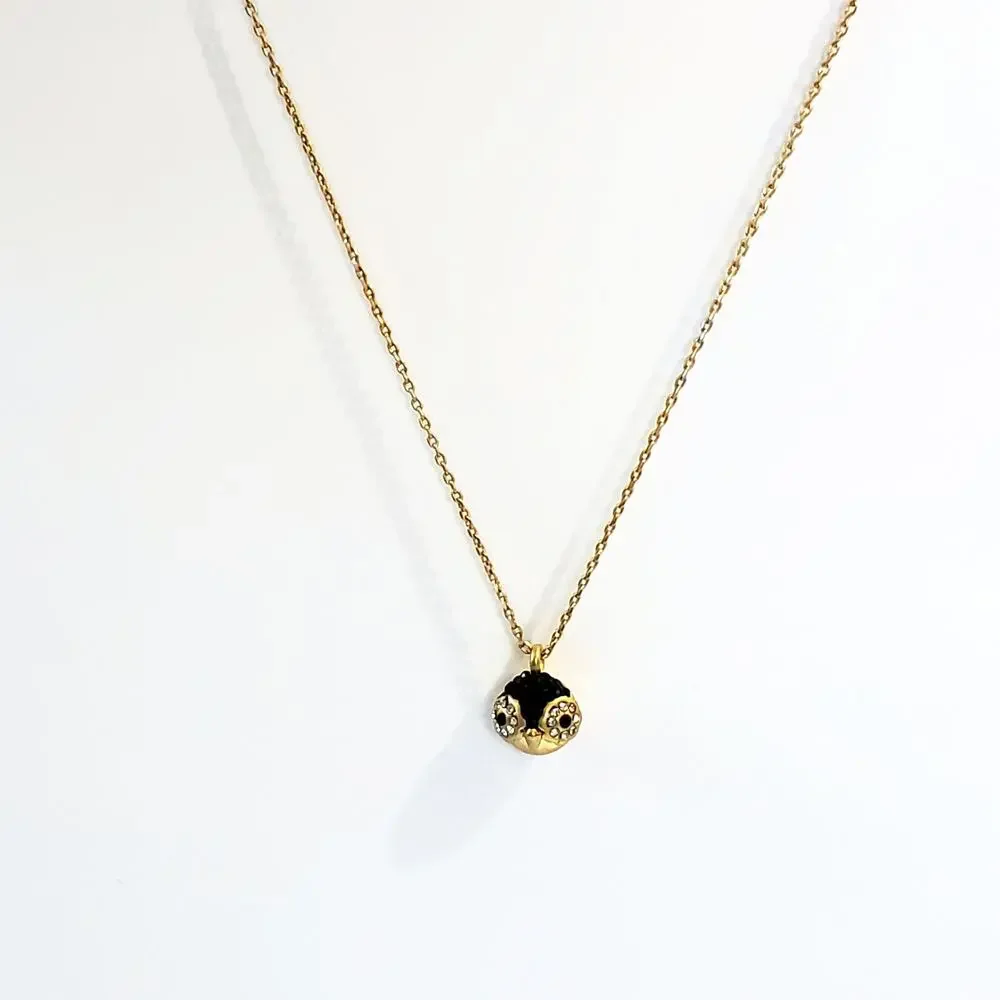 Kate Spade Dashing Beauty Penguin Pave Rhinestone Pendant Necklace 19
